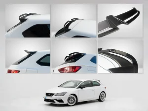 Seat Leon Cupra 5F 2 Kapı için Carbon Arka Spoiler – Sportif ve Özgün Tasarım